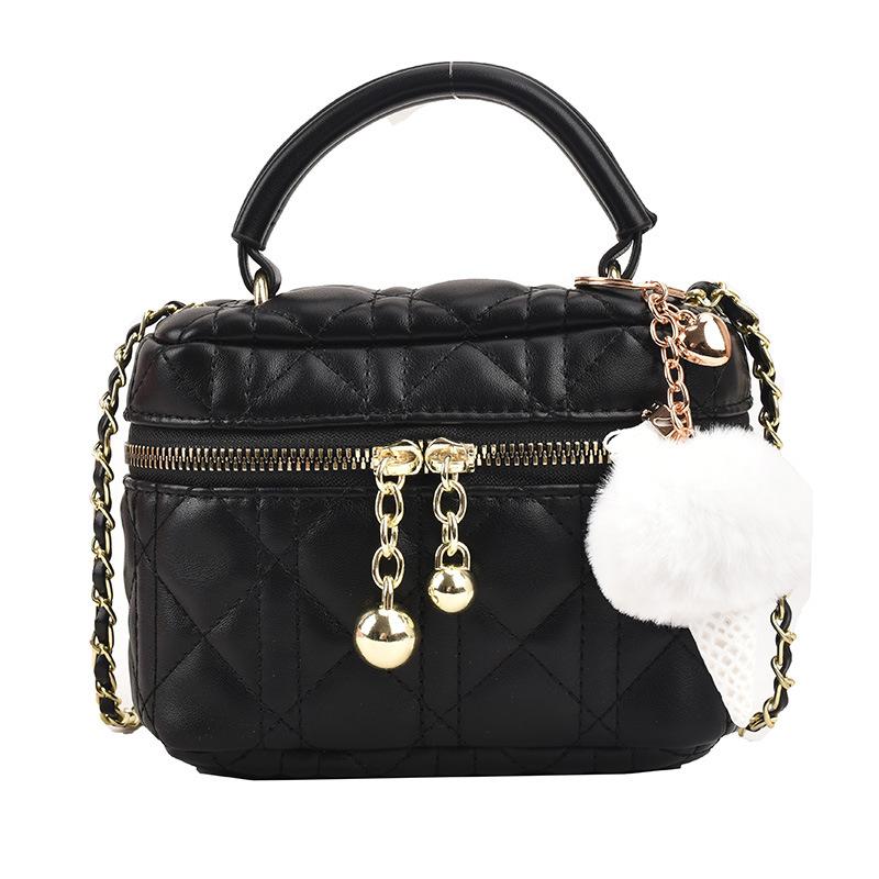 Портативная маленькая квадратная сумка, женская летняя сумка 2023, новая модная модная сумка с ромбовидной цепочкой, универсальная сумка-мессенджер с нишевой текстурой