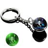 Spherical Luminous Crystal Zodiac Keychain - Virgo & Leo