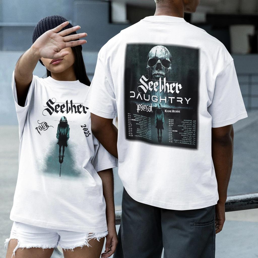 Seether Daughtry Tour 2026 Dates Two Sided Band T-Shirt