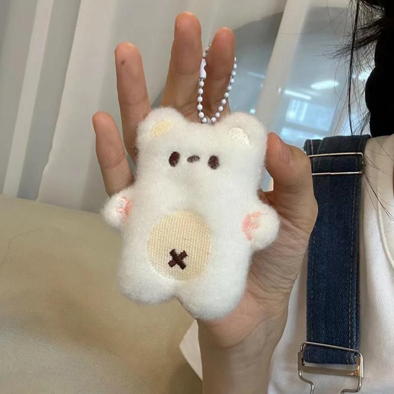Брелок-подвеска в виде мультяшного медведя, пищащая милая плюшевая кукла, игрушка кавайная, мягкая сумка, подвески, украшения для пары друзей, подарок