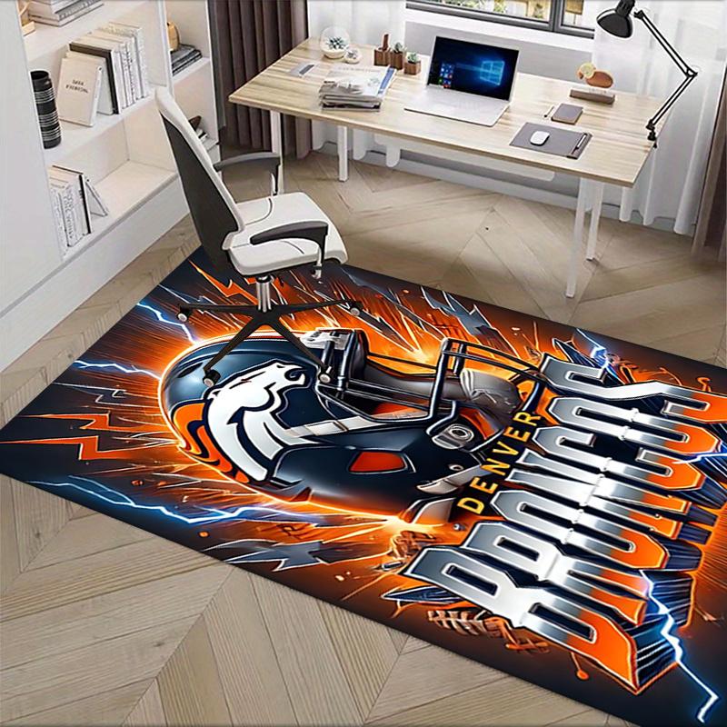Коврик для стула Denver Broncos с логотипом команды NFL, Защита стола для домашнего офиса, Ковер для дивана, Декор гостиной, Подарок