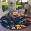 France National Football Team Round Area Rug,Carpet Rug for Living Room Bedroom Sofa Playroom Decor,Non-slip Floor Mat