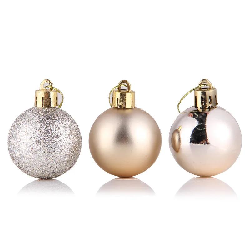 24pcs/Box Christmas Balls Christmas Tree Ornaments Christmas Decoration for Home Party Christmas Hanging Pendant