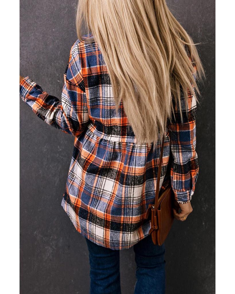 Azura Exchange Куртка-рубашка в клетку с оборками