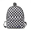 Unisex Plaid Nylon Female Travel Daypack Laptop Backpack Schoolbags School Casual Rucksack Women Bag
