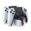 Для PlayStation 5 Двойная док-станция для зарядки геймпадов PS5 с двухцветным индикатором зарядки и зарядным кабелем