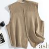 Жилет с V-образным вырезом, элегантный жилет без рукавов, тонкий свитер для весны и осени, женская одежда