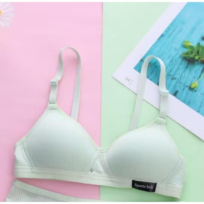 Нижнее белье с чашкой AB для девочек-подростков, женский беспроводной бесшовный бюстгальтер для девочек, дышащий тренировочный бюстгальтер