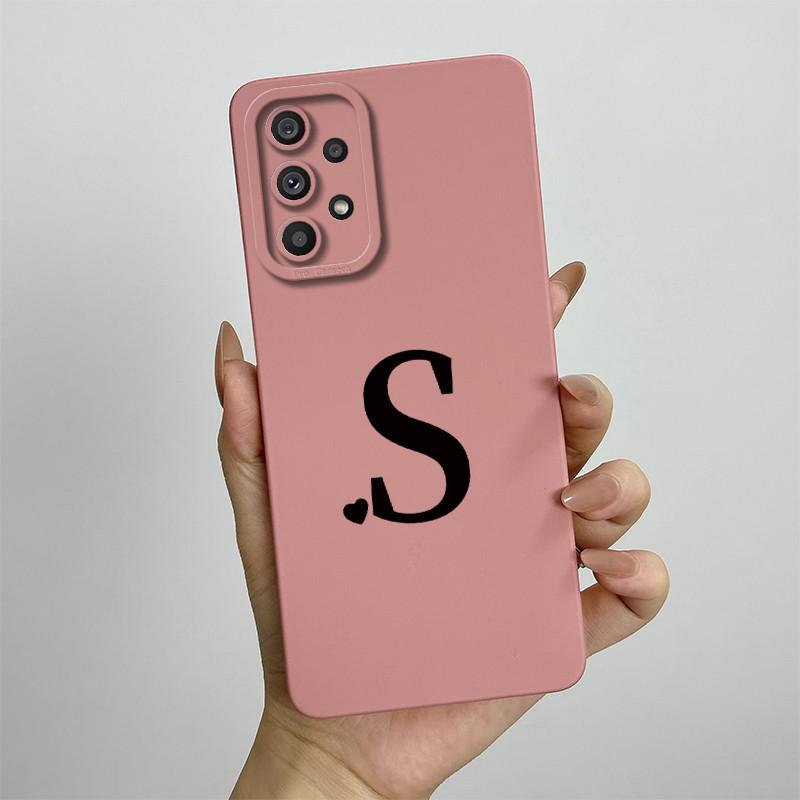For Samsung Galaxy A13 4G Case Cute Initial Letters Silicone Fundas Phone Back Case For Samsung A13 A 13 GalaxyA13 Cover Bumper
