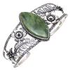 Vassolite Gemstone Handmade Silver Jewelry Cuff Bracelets 7''Adjustable