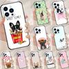 Чехол для iPhone 15 14 13 11 12 16 Pro Max Mini X XS Max XR SE2 Plus с французским бульдогом, противоударный, с мягкой задней крышкой