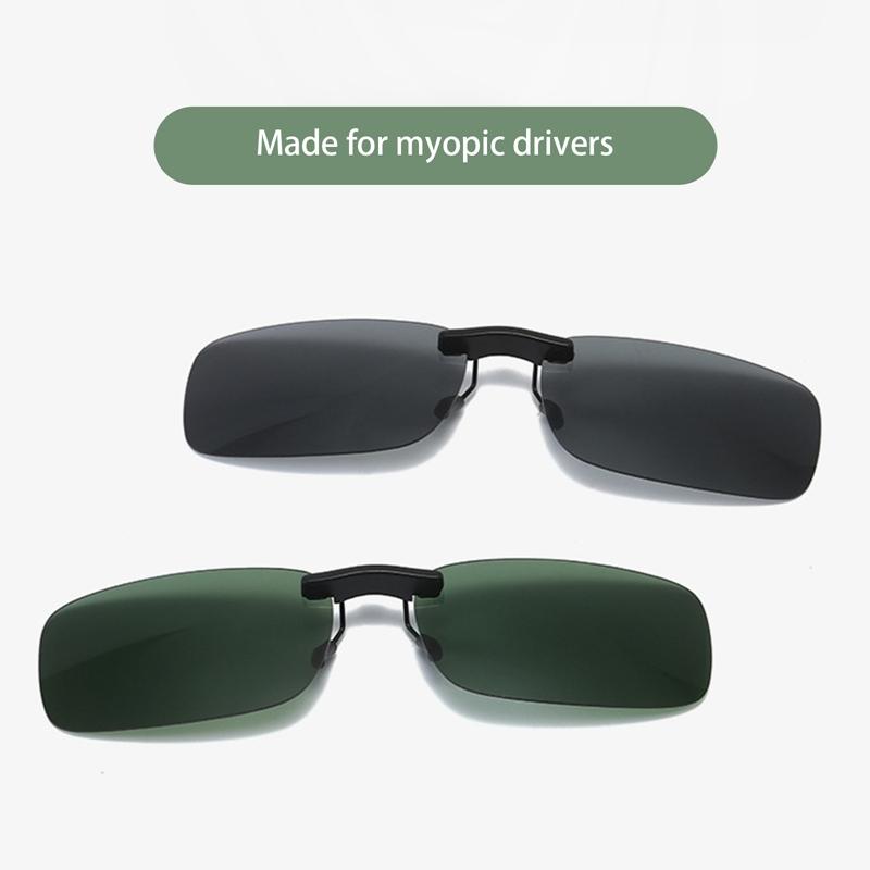 1 шт., поляризационные очки унисекс с зажимом для вождения, солнцезащитные очки дневного видения UV400, линзы для вождения, ночного видения, солнцезащитные очки для верховой езды, зажим для очков