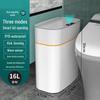 Luxury Smart Induction Trash Can with Automatic Lid: Narrow Electric Wastebasket for Bathroom and Toilet Paper Storage.
