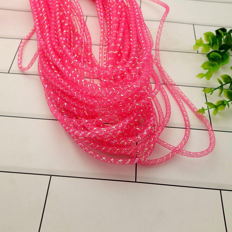 10 м Цветная сетчатая трубка-веревка 4 мм 8 мм Сетчатая трубчатая кринолиновая трубка Свадебное платье Юбка Одежда Сетка Сделай сам Изготовление Ремесленные аксессуары