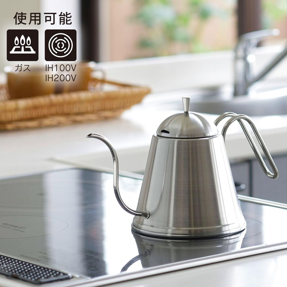 Кофейные принадлежности KOGU Shimomura Planning Drip Pot ITTEKI 700 мл [Сделано в Японии] Совместимо с Direct Fire IH Можно мыть в посудомоечной машине Узкое горлышко Легко наливать