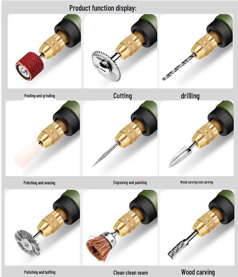 Мини-электродрель и шлифовальная машина с регулировкой скорости для резьбы, полировки и гравировки