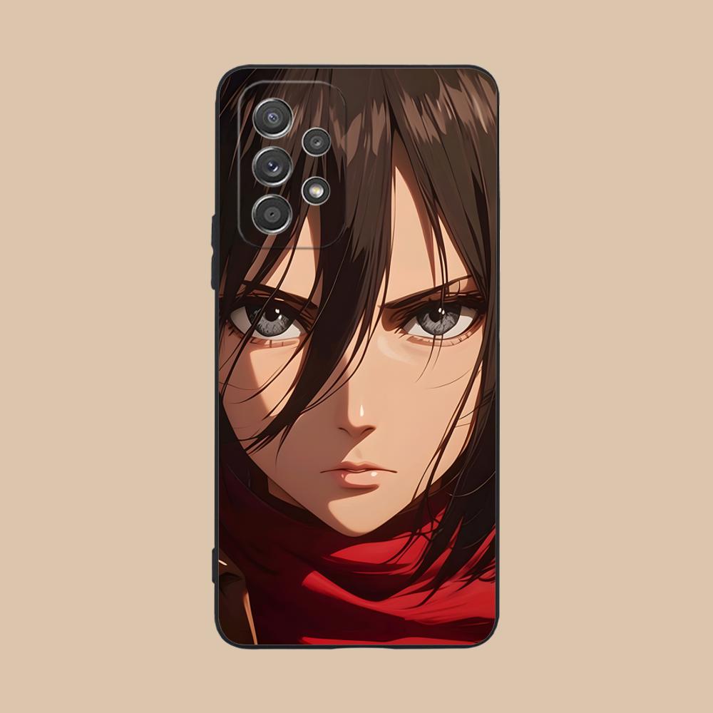 Чехол для мобильного телефона AOT Микаса для Samsung Galaxy A73 72 71 70 56 55 54 53 52 36 35 34 23 16 15 5G Цветной Защитный Роскошный Красивый