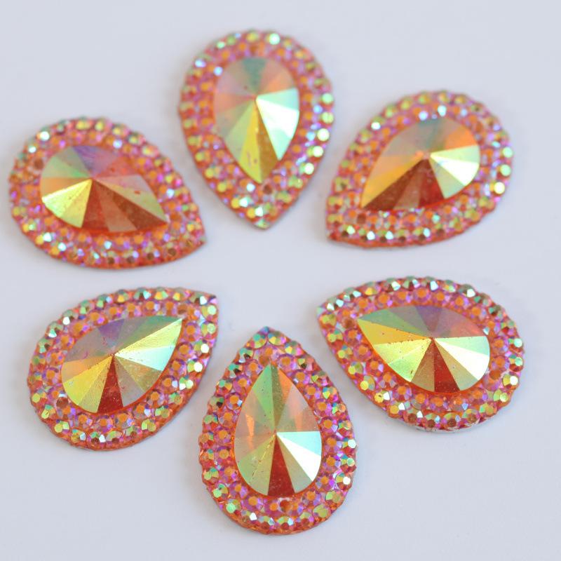 Капля воды из смолы, сшитая вручную, с плоским дном, аксессуары своими руками, декоративная одежда, головные уборы, обувь и шляпы, свадебное платье, плоская пряжка