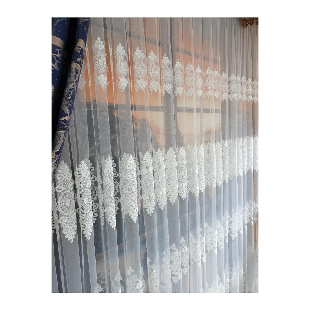 Роскошные Тюль Шторы Brode 1 Обработка Белый Цвет 1e2.5 Нормальный Ворс