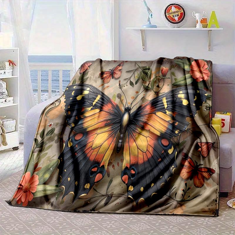 Electric Butterfly Dance Blanket Flannel Blanket Throw Blanket Sofa Cover Blanket Soft Premium Blanket Picnic Blanket Tv Blanket Gifts