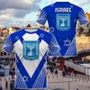 Israel Flag Men's T-shirt 3D Printed Israelis National Emblem Tops Short Sleeve O-Neck Oversized Sports Tee Shirt Clothing