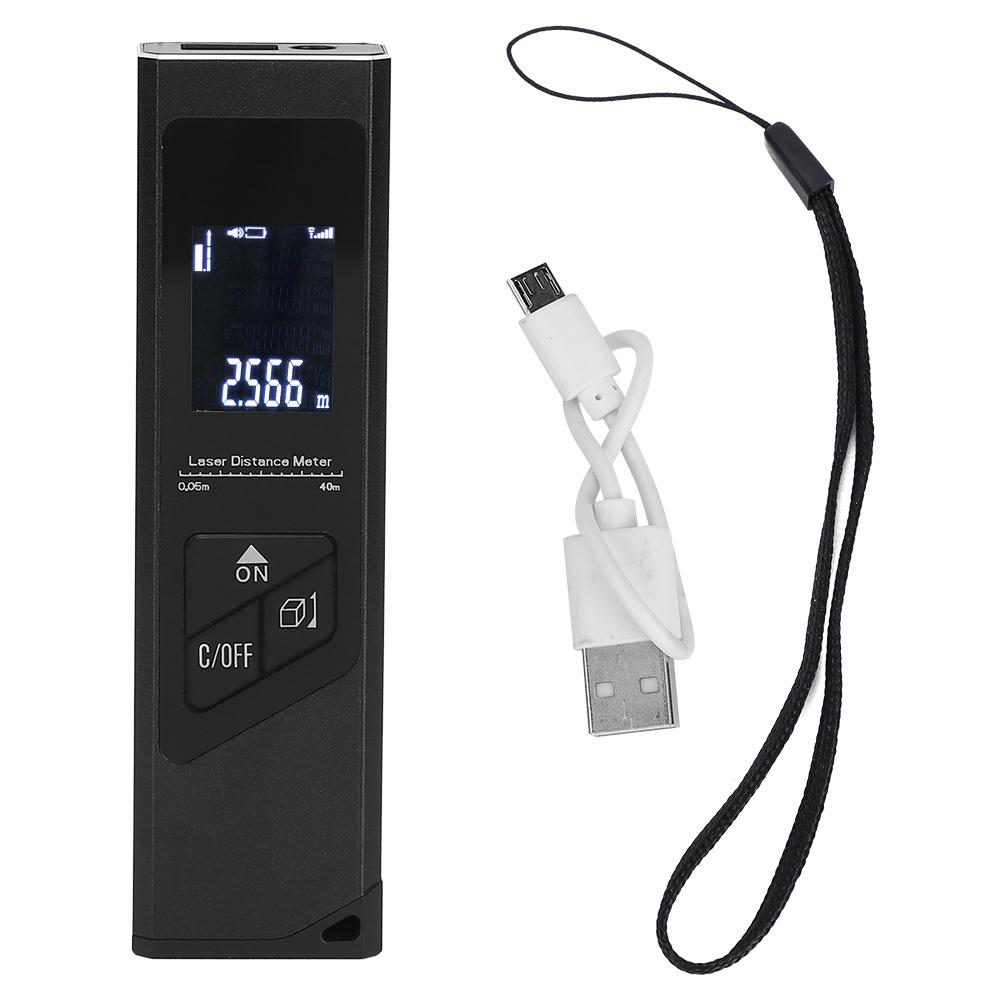 Hand‑Held Aluminum Alloy Infrared Distance Meter 40m Range Finder Measuring Tool for Site