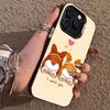 Милый чехол для телефона с корги для iPhone 17,16,15,14,13,12,11,Pro,Max,Plus Мягкий черный чехол