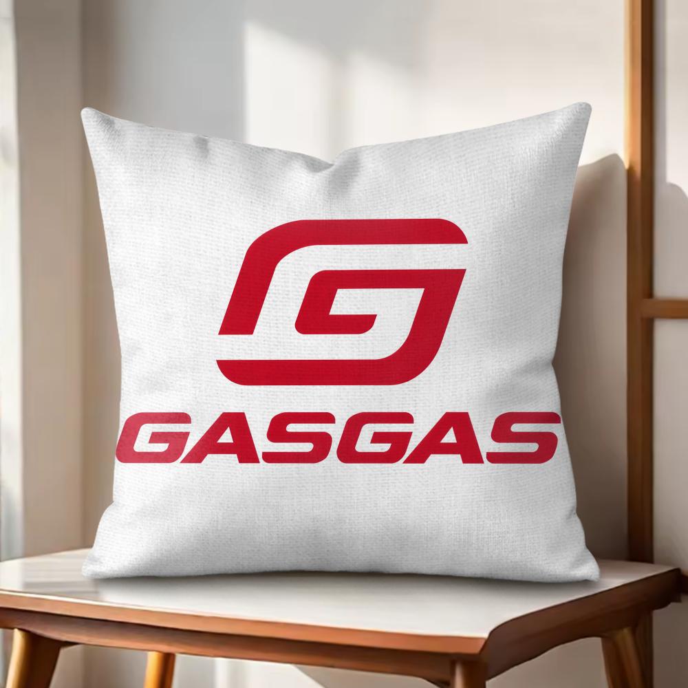 Motorcycles GGASGAS Cushion Cover Natural Linen Organic Fabric DoubleSided Printing Couch Pillow Covers Home Decor