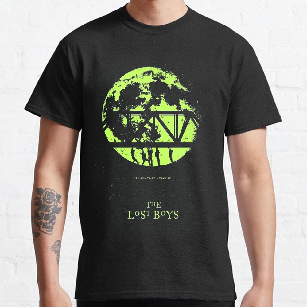 Страшные The Lost Boys David Вампир графические футболки Санта Карла Хэллоуинские топы Хоррор Фильм с принтом футболка большого размера Мужская одежда