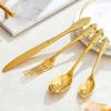 French Royal Court Stainless Steel Cutlery Set: High-End Spoons, Knives, and Forks