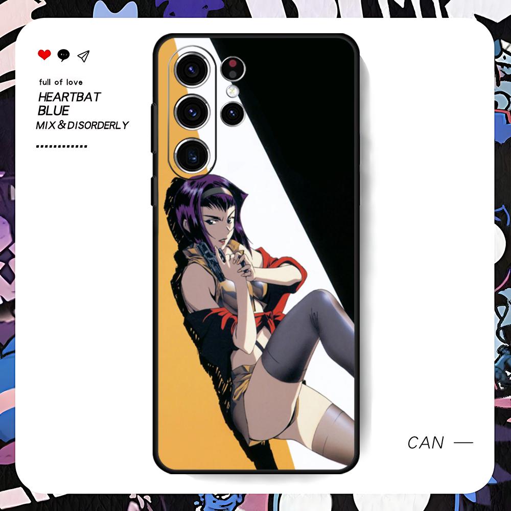 Чехол для телефона Cowboy Bebop Фэй Валентайн для Samsung Galaxy S25 S24 S23 S22 S21 S20 Plus Ultra Note20 Ограниченный Мягкий Черный