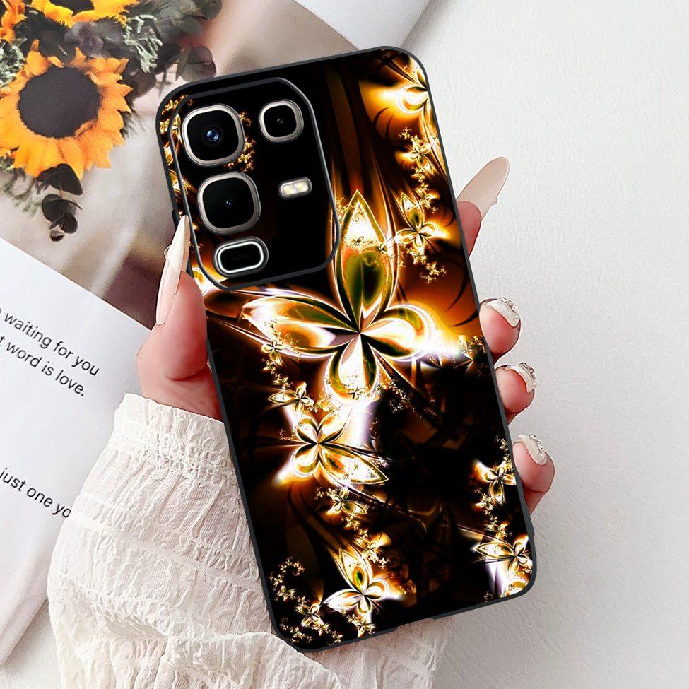 For Infinix Note 50s X6870 Back Cover For Infinix Note 50s 5G Case Silicone Fashion Luxury Flowers Cute Cat Funny Painted Bumper
