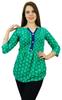 Geometric Print Women Wear Casual 3 4 Sleeve Short Cotton Kurti
