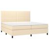 Maison Exclusive - Sommier à lattes de lit avec matelas Crème 200x200 cm Tissu
