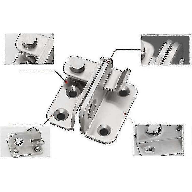 Yue Qin Hasp Door Padlock Small Anti-theft Latch,stainless Steel Padlock Toggle Latch Security Door Latches,left Open - PR
