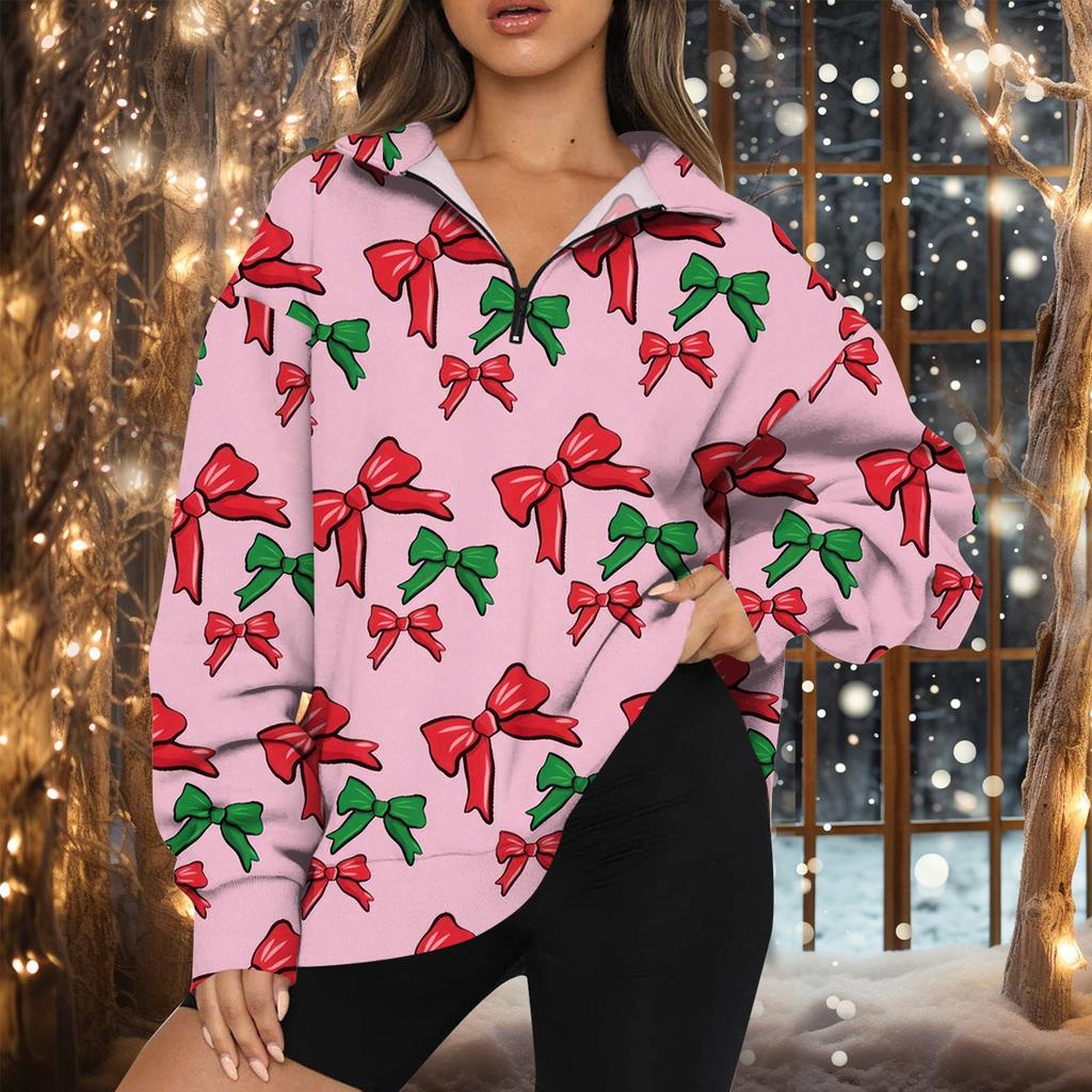 Женская мода повседневная толстовка с длинным рукавом и принтом на молнии с высоким воротом и заниженными плечами