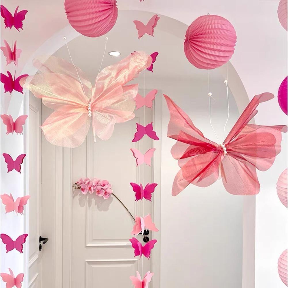 Colorful Artificial Butterfly Flowers Silk Photography Props NEW Flower Head Wall