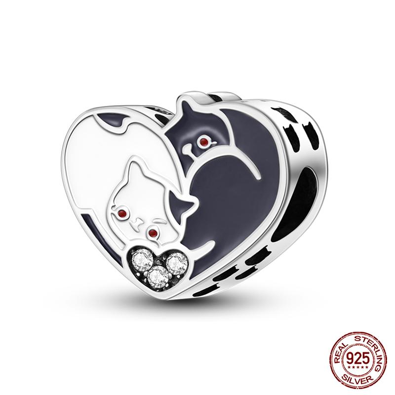 100% настоящие посеребренные бусины серии Ocean, черепаха, краб, русалка, подходят оригинальные браслеты «сделай сам», ювелирные изделия, подарки