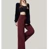 Женские узкие джинсы Maroon Wide-Leg: Свободный, драпированный, стираный, длиной до пола - новые стили весна/осень