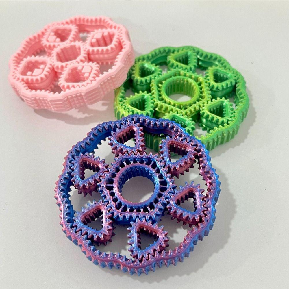 Sensory Hand Spinner 3D Printed Gear Fingertip Toy Fidget Gear Spin Toy Children's Gifts