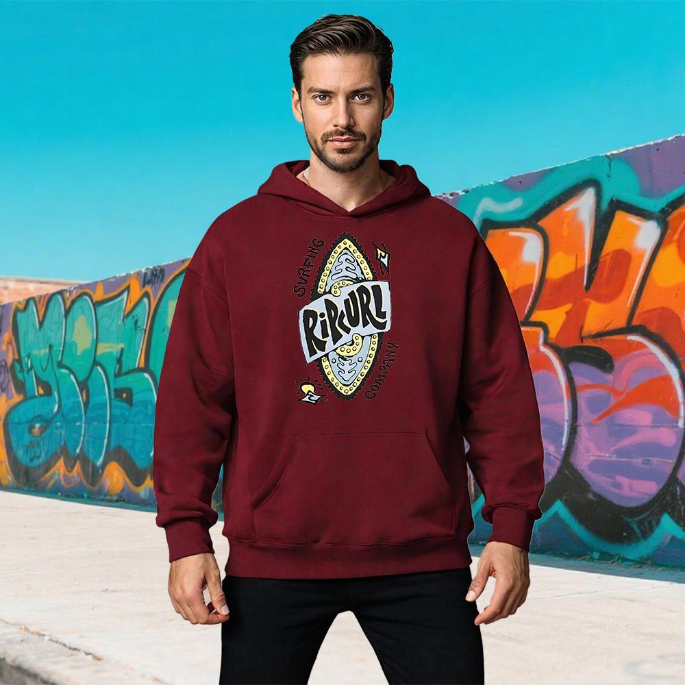 Новая мужская осенне-зимняя уличная толстовка RIPCURL с принтом букв, с длинным рукавом, спортивная, для серфинга, повседневная, худи для фитнеса