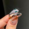 Premium Sensual Snake Full of Diamonds, Inlaid with Zircon Open Ring, Women's Personality Daily Wear Fashion Ring Jewelry