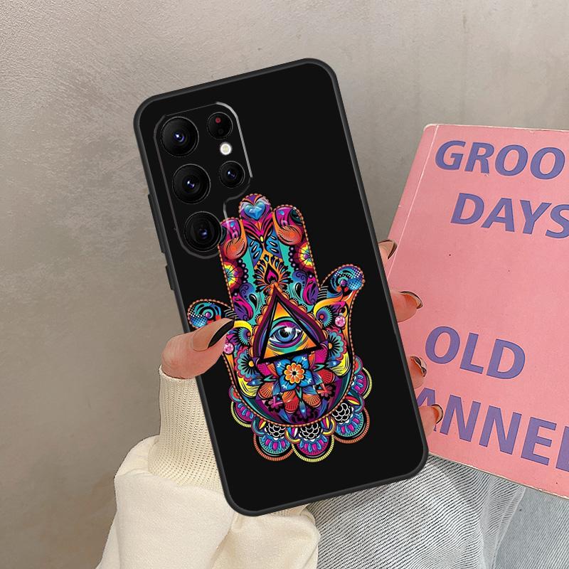 Чехол Hamsa Рука Фатимы для Samsung Galaxy S24 Ultra S20 S21 S22 S23 S25 Ultra S9 S10 Plus S25 FE Чехол Coque