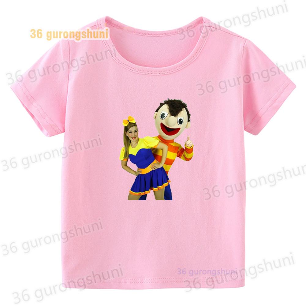 Cartoon Bely y Beto Tshirt Girl pink T Shirt summer Tops tee Kids Clothes T Shirts Girls T-shirts children Short Sleeve