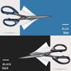 Deli Rustproof Black Blade Large Scissors, Stainless Steel Safety Scissors for Office and Household Paper Cutting