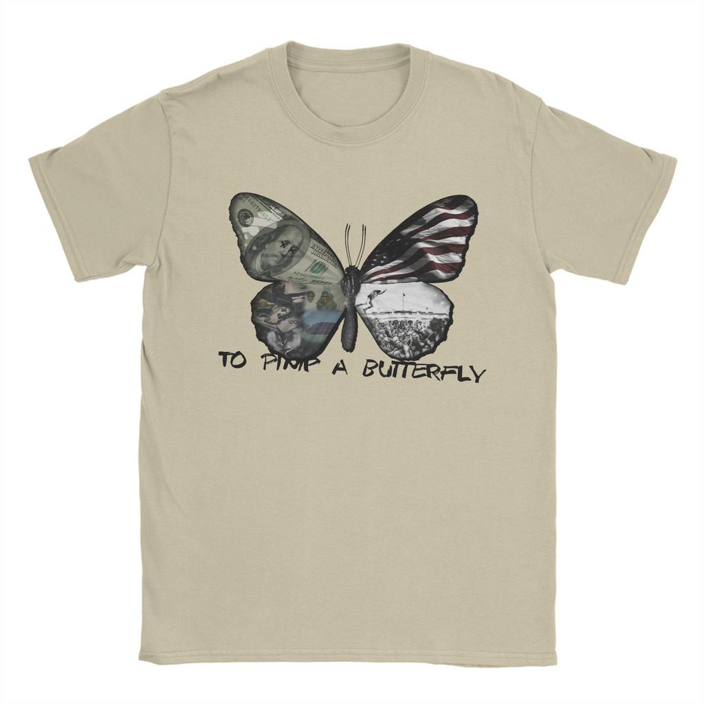 Мужские футболки To Pimp A Butterfly Кендрика Ламара Топы из чистого хлопка Модная футболка с коротким рукавом и круглым вырезом Футболка больших размеров