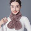 Шарф из шерсти кролика Рекс, двухсторонний шарф, утолщенный, теплый, мужской и женский, осенне-зимний, меховой воротник, универсальный меховой ветрозащитный шарф для защиты шеи