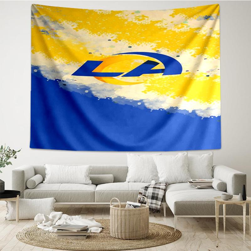 1PC Rams Football Team Spirit Printed Tapestry Room Decoration Wall Hanging for Living Room Bedroom, dormitory, Birthday and Christmas gifts