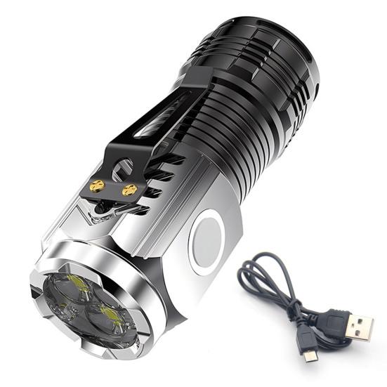 Светодиодный фонарик для кемпинга на открытом воздухе, высокие люмены, ультра-яркий, несколько режимов освещения, мини-размер, перезаряжаемый светодиодный фонарик для экстренного использования