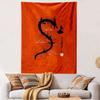 Dragon Ball Ink Dragon Art Tapestry Wall Hanging, Japanese Anime Kanji Poster, Anime Wall Decor for Bedroom Living Room Dorm